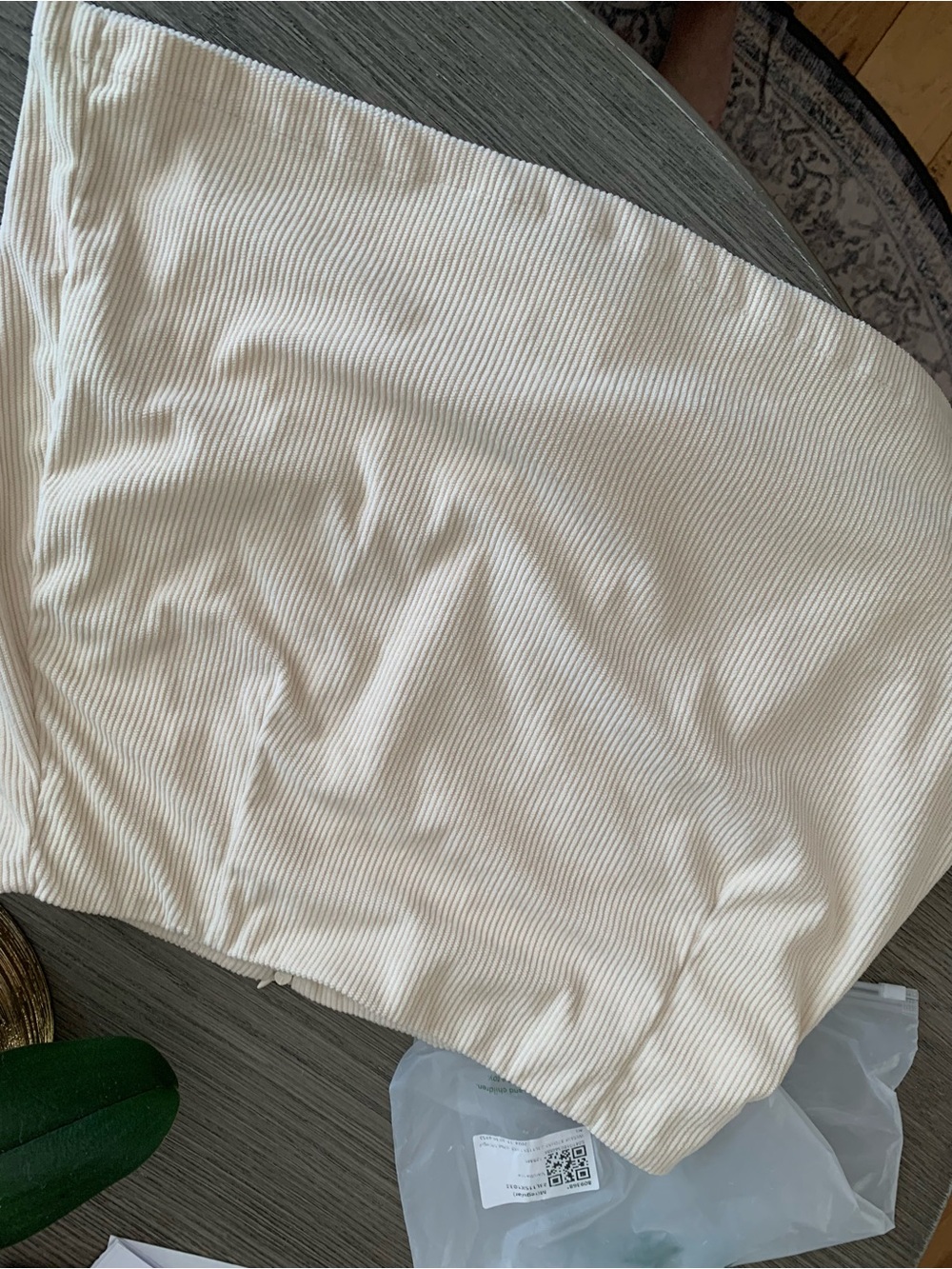 HALARA Cream Ribbed Mini Skirt - Picture 4 of 5